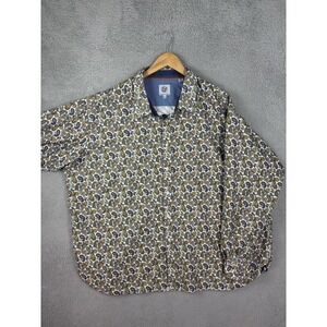 Kilburne Finch Shirt Mens 4XL Multicolor Paisley Short Sleeve Button Casual Men